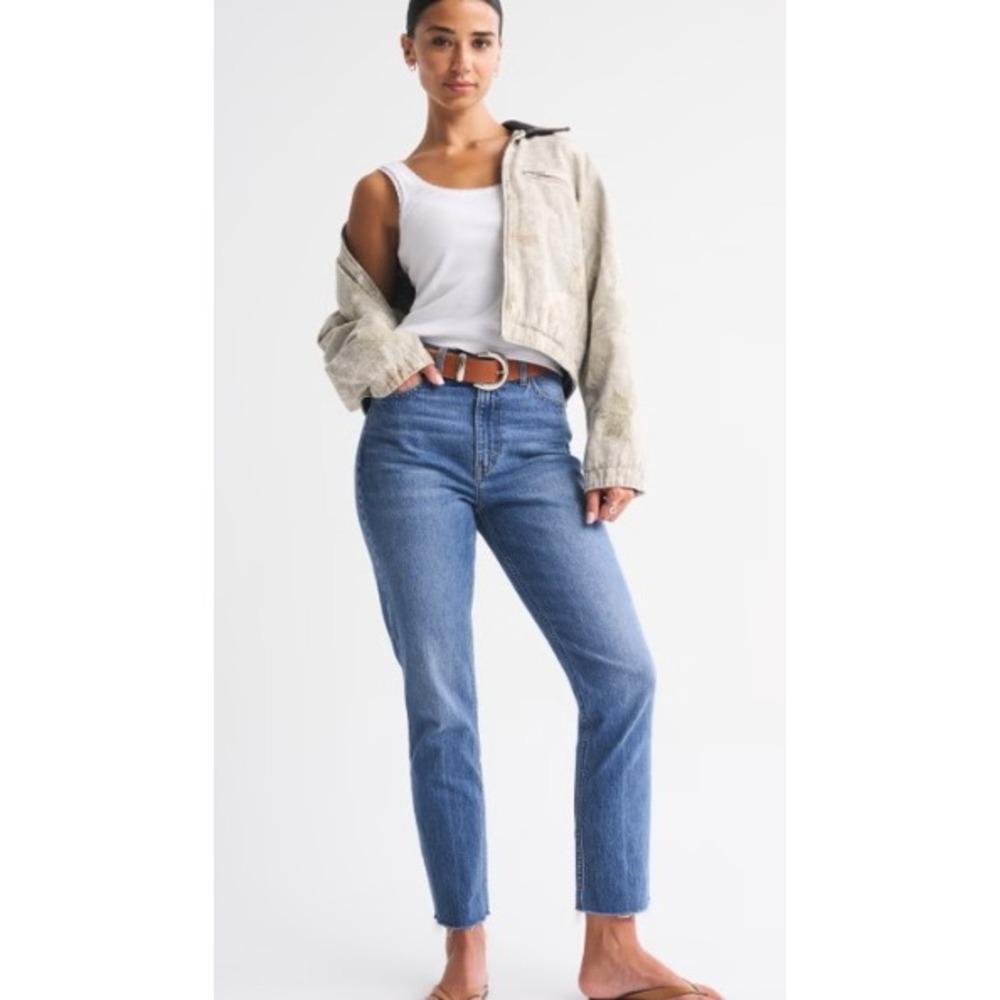 Abercrombie Curve‎ Love Mom High Rise Denim Jeans Distressed